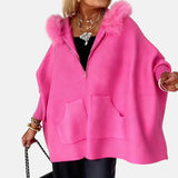 Evelyn | Manteau aléatoire avec capuche et col en fourrure