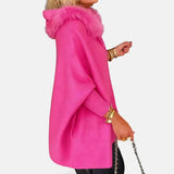 Evelyn | Manteau aléatoire avec capuche et col en fourrure