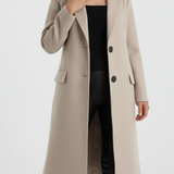 Rebie | Manteau Long Élégant au Caractère Classique