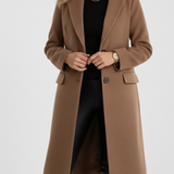 Rebie | Manteau Long Élégant au Caractère Classique