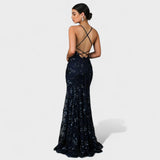Sol | Robe longue avec paillettes