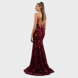 Sol | Robe longue avec des paillettes