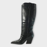Mirjana – chaussures élégantes avec motif crocodile et talon stylisé