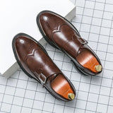 Chaussures classiques en cuir marron