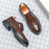Chaussures classiques en cuir marron