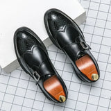 Chaussures classiques en cuir marron