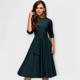 Ana | Robe Midi Élégante avec Ceinture
