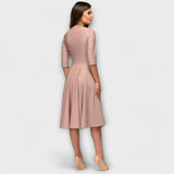 Ana | Robe Midi Élégante avec Ceinture