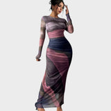Amélia | Robe longue à manches longues