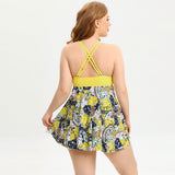 Maillot de bain deux pièces à motif floral