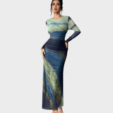 Amélia | Robe longue à manches longues