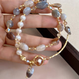 Bracelet élégant en cristaux et pierres précieuses