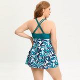Maillot de bain deux pièces à motif floral