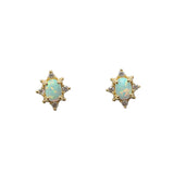 AURORA | Boucles d'Oreilles Vintage en Opale Étoilée