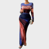 Amélia | Robe longue à manches longues
