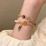 Bracelet élégant en cristaux et pierres précieuses
