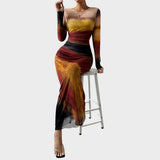 Amélia | Robe longue à manches longues