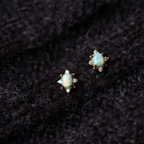 AURORA | Boucles d'Oreilles Vintage en Opale Étoilée