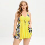 Maillot de bain deux pièces à motif floral