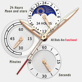 Montres en quartz de luxe avec bracelet en cuir