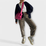 Carina | Jeans vintage avec motif léopard