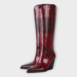 Mirjana – chaussures élégantes avec motif crocodile et talon stylisé