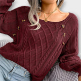 Pull élégant avec motif tricoté – avec des détails de boutons