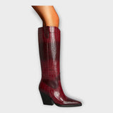 Mirjana – chaussures élégantes avec motif crocodile et talon stylisé