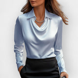 DILANA | Blouses drapées pour femmes à manches longues