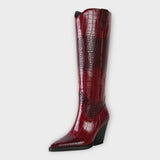 Mirjana – chaussures élégantes avec motif crocodile et talon stylisé