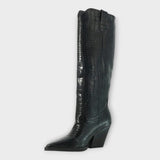 Mirjana – chaussures élégantes avec motif crocodile et talon stylisé