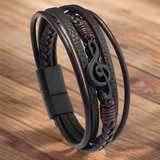 Rhythmo – Bracelet en cuir pour les amoureux de la musique