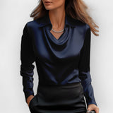 DILANA | Blouses drapées pour femmes à manches longues