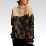 Fleur | Pull premium à col haut en matériau luxueux