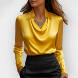 DILANA | Blouses drapées pour femmes à manches longues