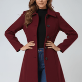 Sabina | Manteau d'hiver A-line pour femme avec boutons