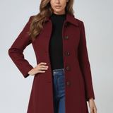 Sabina | Manteau d'hiver A-line pour femme avec boutons
