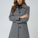 Sabina | Manteau d'hiver A-line pour femme avec boutons