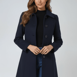 Sabina | Manteau d'hiver A-line pour femme avec boutons