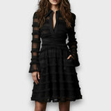 Parisa – Robe Midi avec des Volants Transparents
