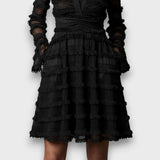 Parisa – Robe Midi avec des Volants Transparents
