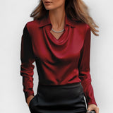 DILANA | Blouses drapées pour femmes à manches longues