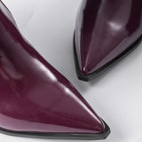 Chaussures en cuir synthétique avec plis et bout pointu