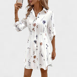 Noémia | Robe chemise florale élégante