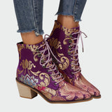 Biserka - Chaussures en cuir avec des roses