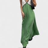 Lara | Robe Maxi à Deux Couleurs
