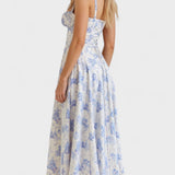 Carolina | Robe Fleurie avec Haut Ajusté