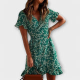 Dalila | Jupe boho courte verte