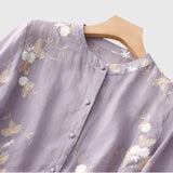 Annie | Blouse élégante avec des fleurs brodées