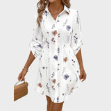 Noémia | Robe chemise florale élégante